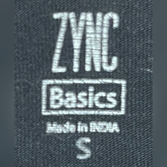 ZYNC Basics by Splash Black Long Sleeve Cotton Top - Size S - Picture 7 of 10